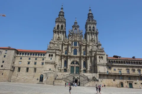Fachada del Obradoiro de la Catedral de Santiago de Compostela, meta del Camino