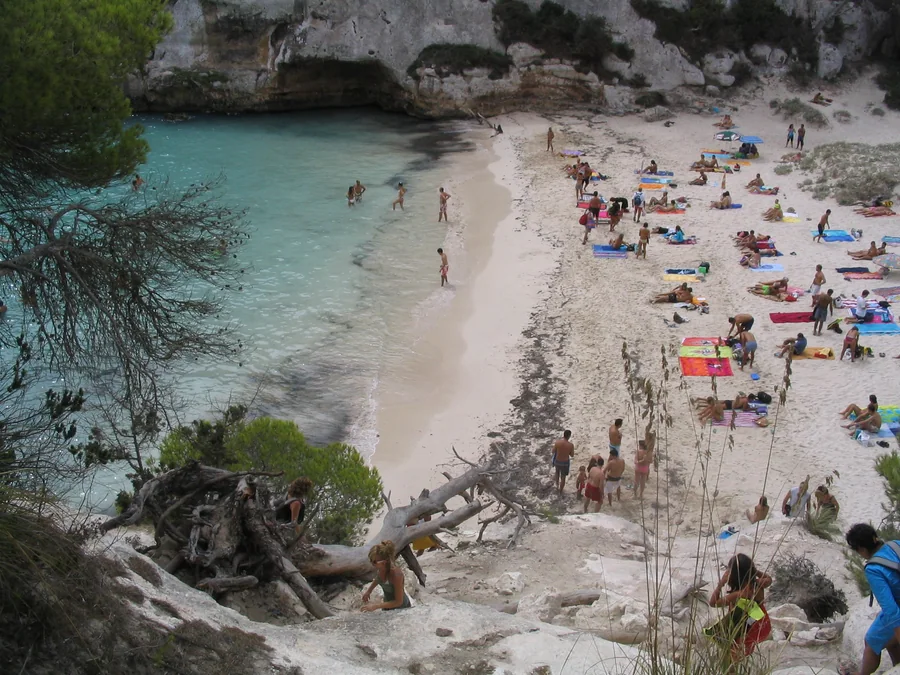 Cala Macarelleta desde el mirador del Camí de Cavalls, Menorca