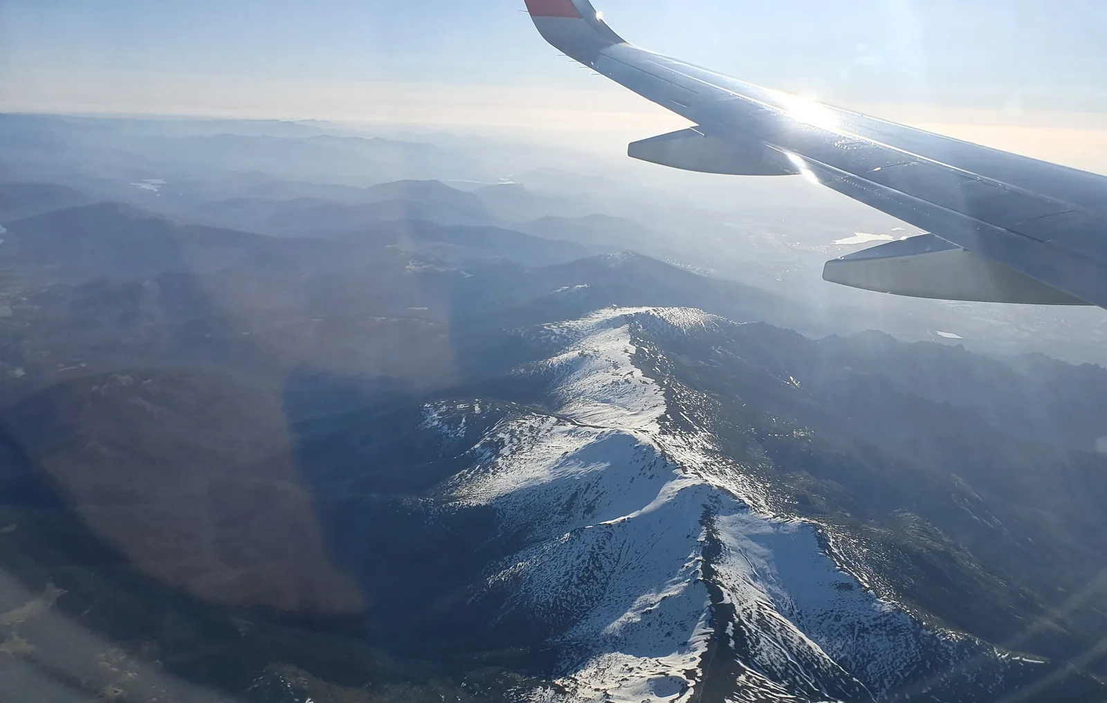 Vista aérea de la cresta de la Cuerda Larga